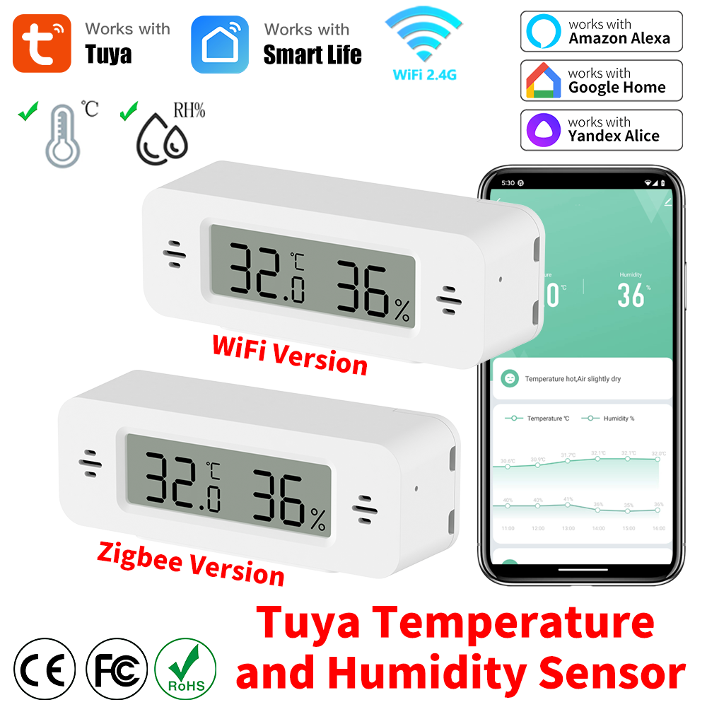 Tuya WiFi/Zigbee Temperature H - Home Automation Ideas review and price