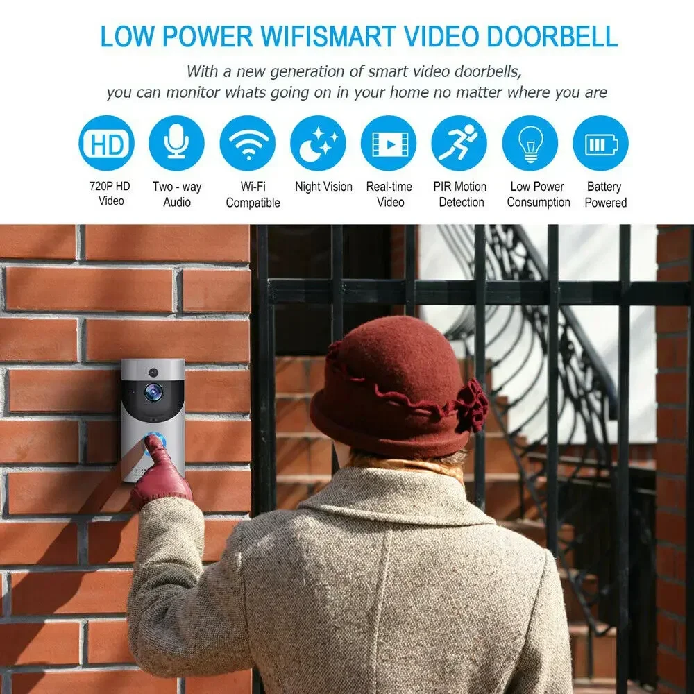 720P HD Smart Home Wireless WI - Smart Doorbell Wired review and price