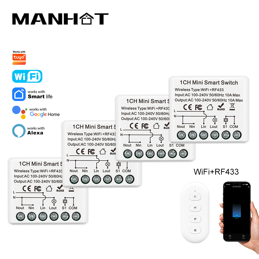 10A Mini WIFI Smart Switch RF4 - Home Automation Ideas review and price
